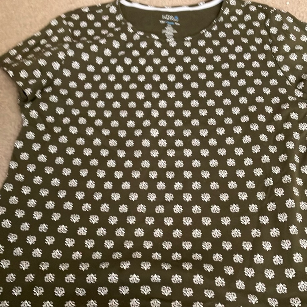 Olive print Women's Top